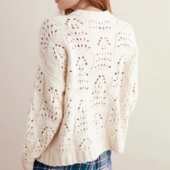 aerie knit sweater cream size small - Picture 2 of 16